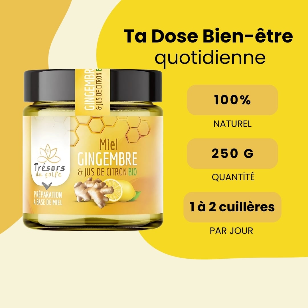 Miel au Citron Bio et Gingembre 250G Kanz Shifae