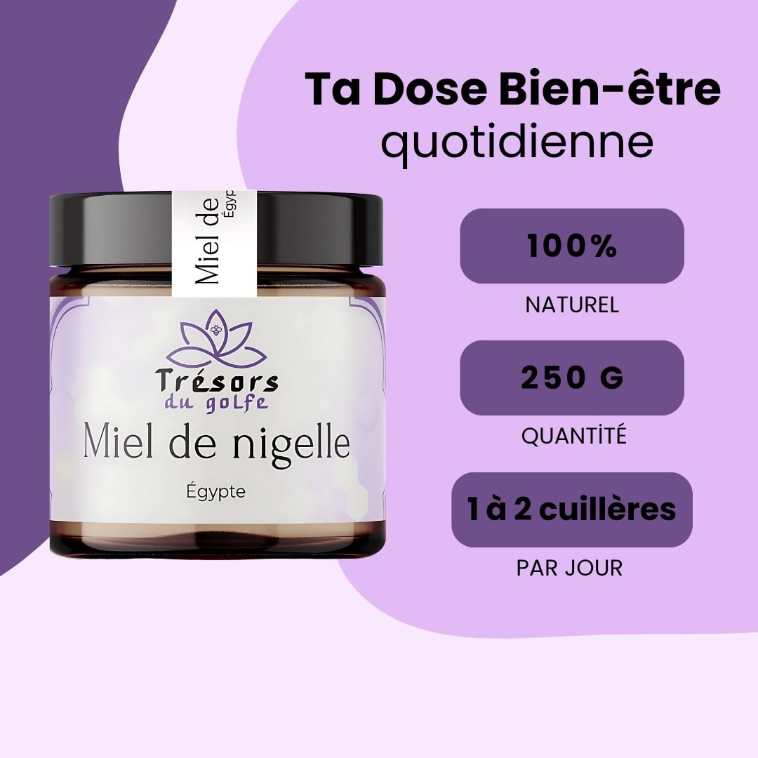 Miel de Nigelle – Égypte – 250g trésors du golfe